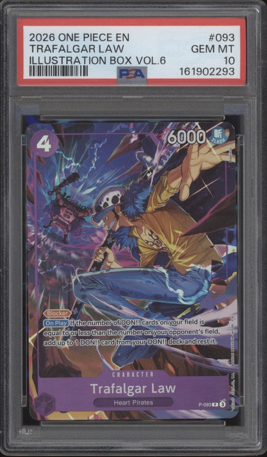Trafalgar Law One Piece Card Game Illustration Box Vol. 6 #093 PSA 10