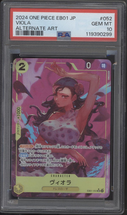 Viola One Piece Card Game EB01 Alternate Art #052 PSA 10