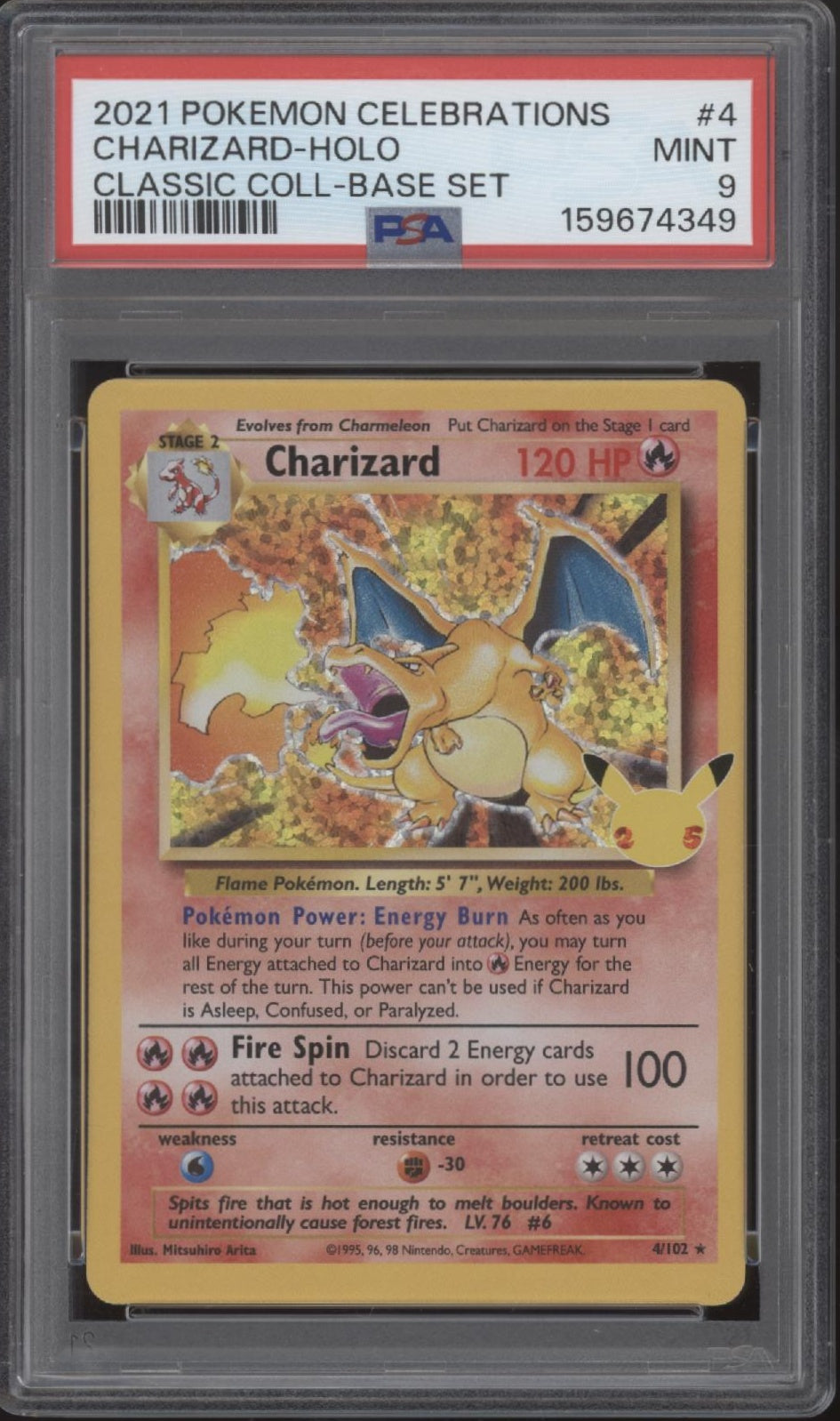 Charizard Pokemon Celebrations Classic Collection Base Set Holo #4 PSA 9 #2、Collector Store LLC Gaming、kayou