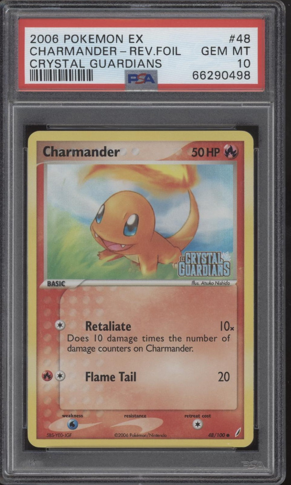 Charmander Pokemon Crystal Guardians Reverse Holo #48 PSA 10 #1、Collector Store LLC Gaming、kayou