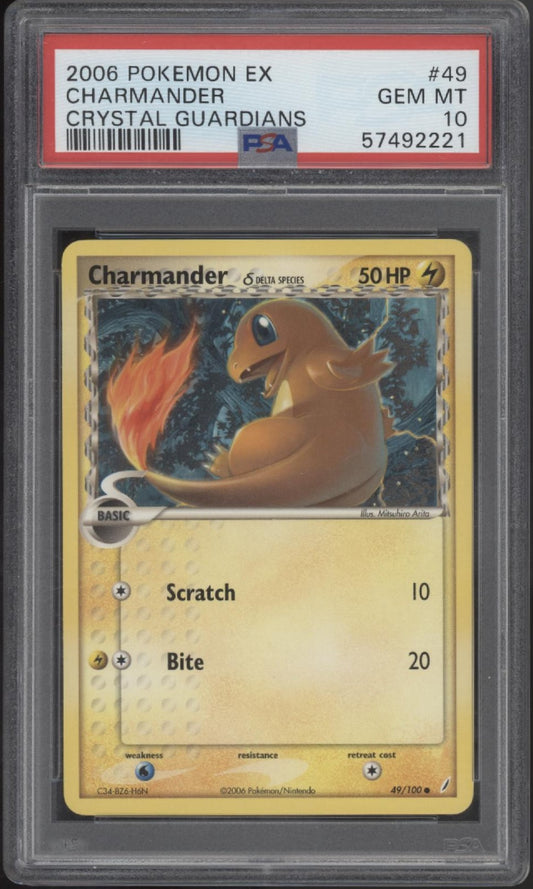 Charmander Pokemon Crystal Guardians #49 PSA 10 #1