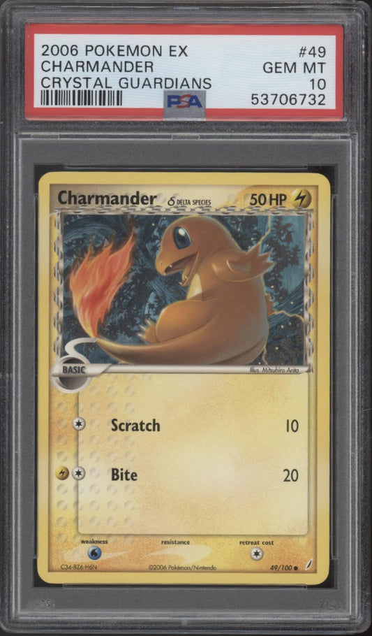 Charmander Pokemon Crystal Guardians #49 PSA 10 #2