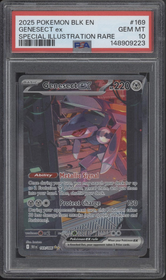Genesect ex Pokemon Black Bolt Special Illustration Rare PSA 10 *See Photos*