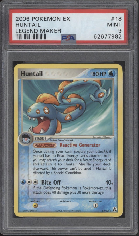 Huntail Pokemon Legend Maker #18 PSA 9