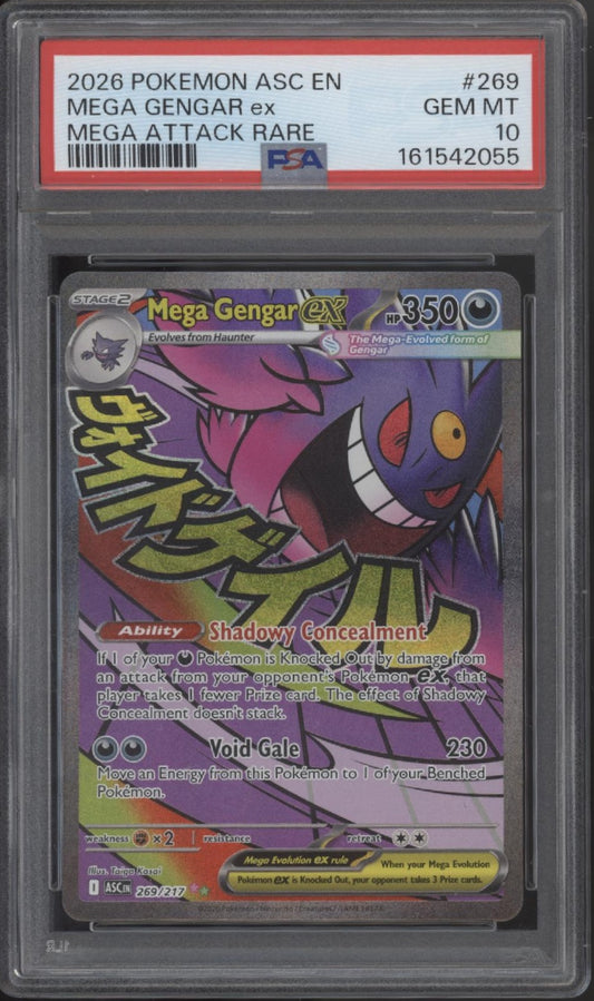 Mega Gengar ex Pokemon Ascended Heroes Mega Attack Rare #269 PSA 10 #3