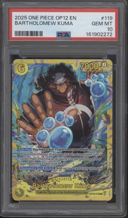 Bartholomew Kuma One Piece Card Game OP12 #119 PSA 10 #2