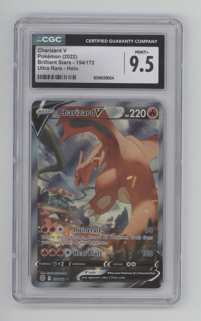Charizard V Pokemon Brilliant Stars Ultra Rare Holo #154 CGC 9.5
