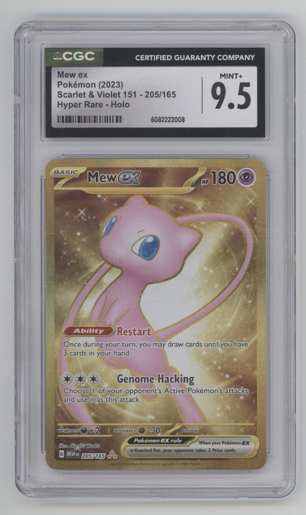 Mew ex Pokemon 151 Hyper Rare Holo #205 CGC 9.5