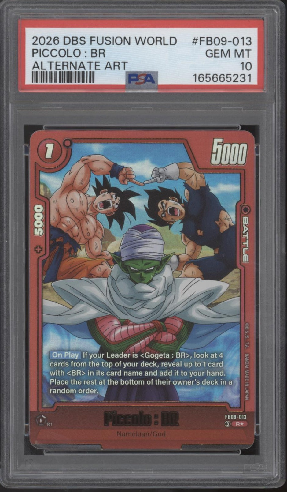 Piccolo BR Dragon Ball Super Fusion World Alternate Art #FB09-013 PSA 10、Collector Store LLC Gaming、kayou