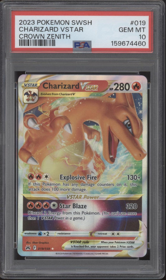 Charizard VSTAR Pokemon Crown Zenith #019 PSA 10