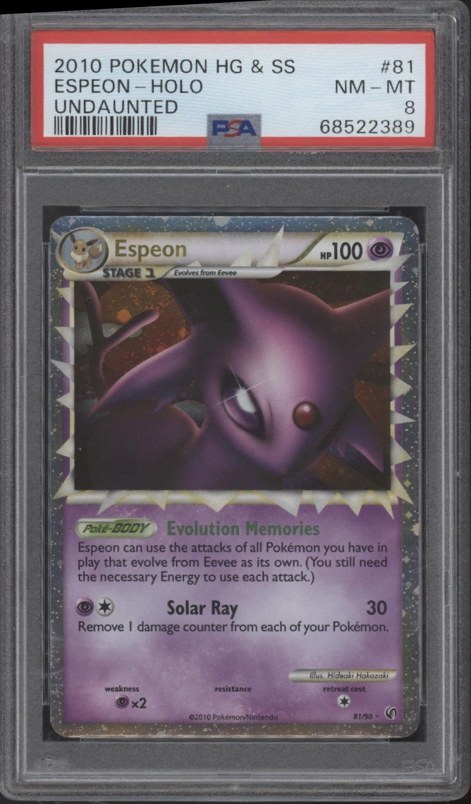 Espeon Pokemon Undaunted Holo #81 PSA 8、Collector Store LLC Gaming、kayou