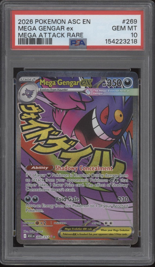 Mega Gengar ex Pokemon Ascended Heroes Mega Attack Rare #269 PSA 10 #6