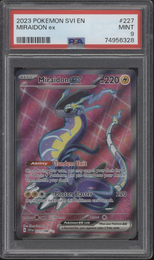Miraidon ex Pokemon Scarlet & Violet #227 PSA 9