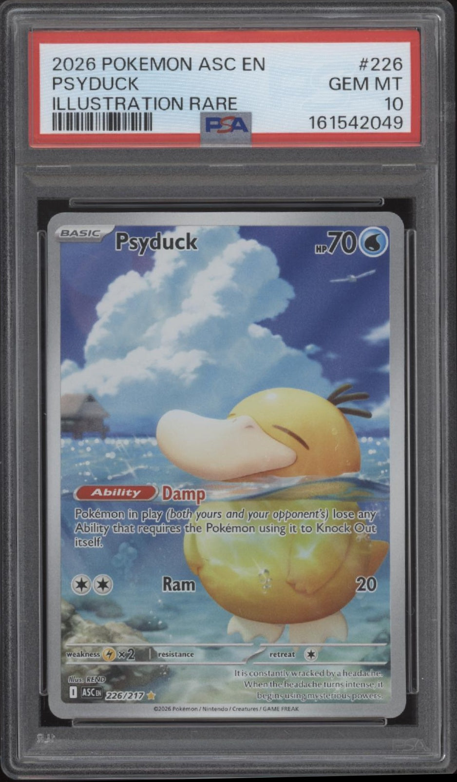 Psyduck Pokemon Ascended Heroes Illustration Rare #226 PSA 10 #2、Collector Store LLC Gaming、kayou