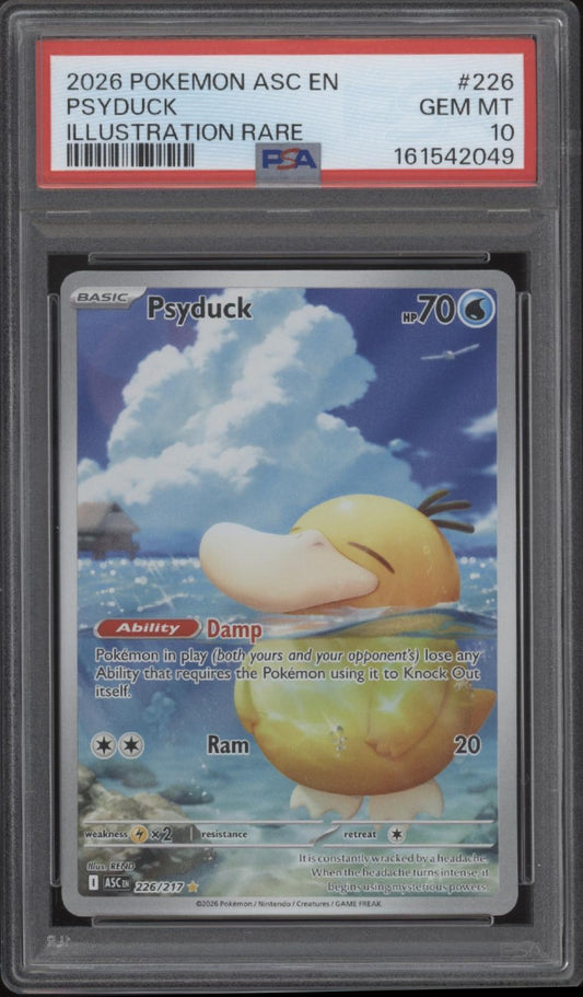 Psyduck Pokemon Ascended Heroes Illustration Rare #226 PSA 10 #2