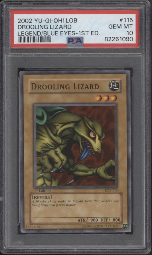 Drooling Lizard Yu-Gi-Oh! LOB 1st Edition #115 PSA 10