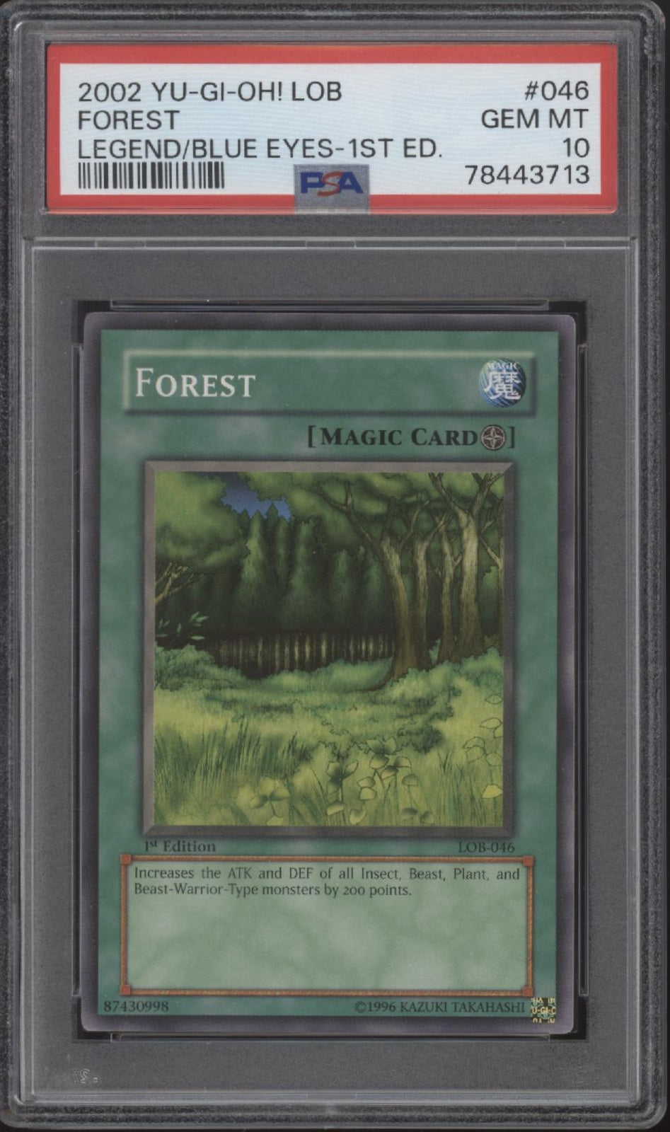 Forest Yu-Gi-Oh! LOB 1st Edition #046 PSA 10 #2