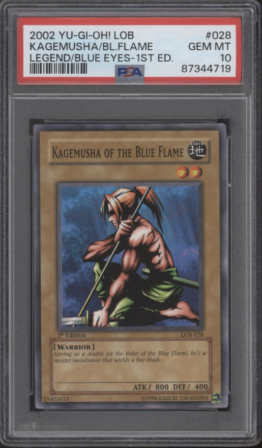 Kagemusha of the Blue Flame Yu-Gi-Oh! LOB 1st Edition #028 PSA 10 #1