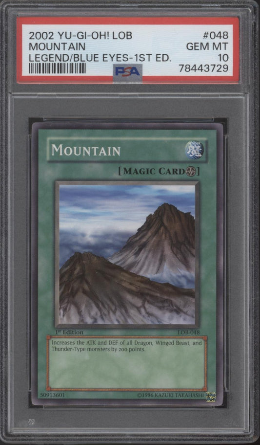 Mountain Yu-Gi-Oh! LOB 1st Edition #048 PSA 10