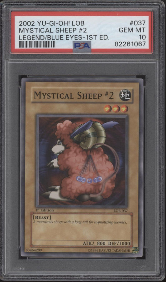 Mystical Sheep #2 Yu-Gi-Oh! LOB 1st Edition #037 PSA 10