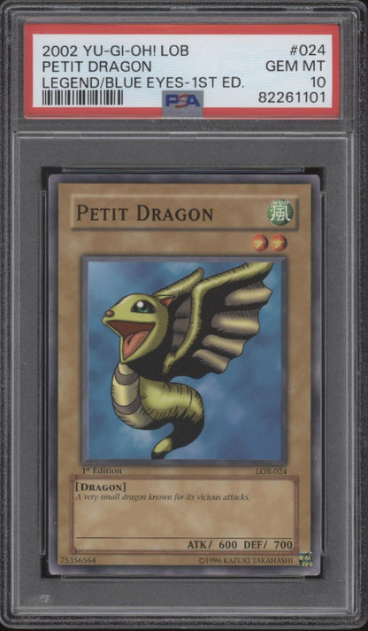 Petit Dragon Yu-Gi-Oh! LOB 1st Edition #024 PSA 10