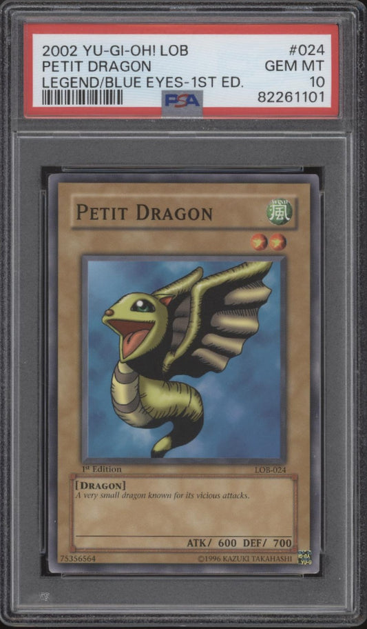 Petit Dragon Yu-Gi-Oh! LOB 1st Edition #024 PSA 10
