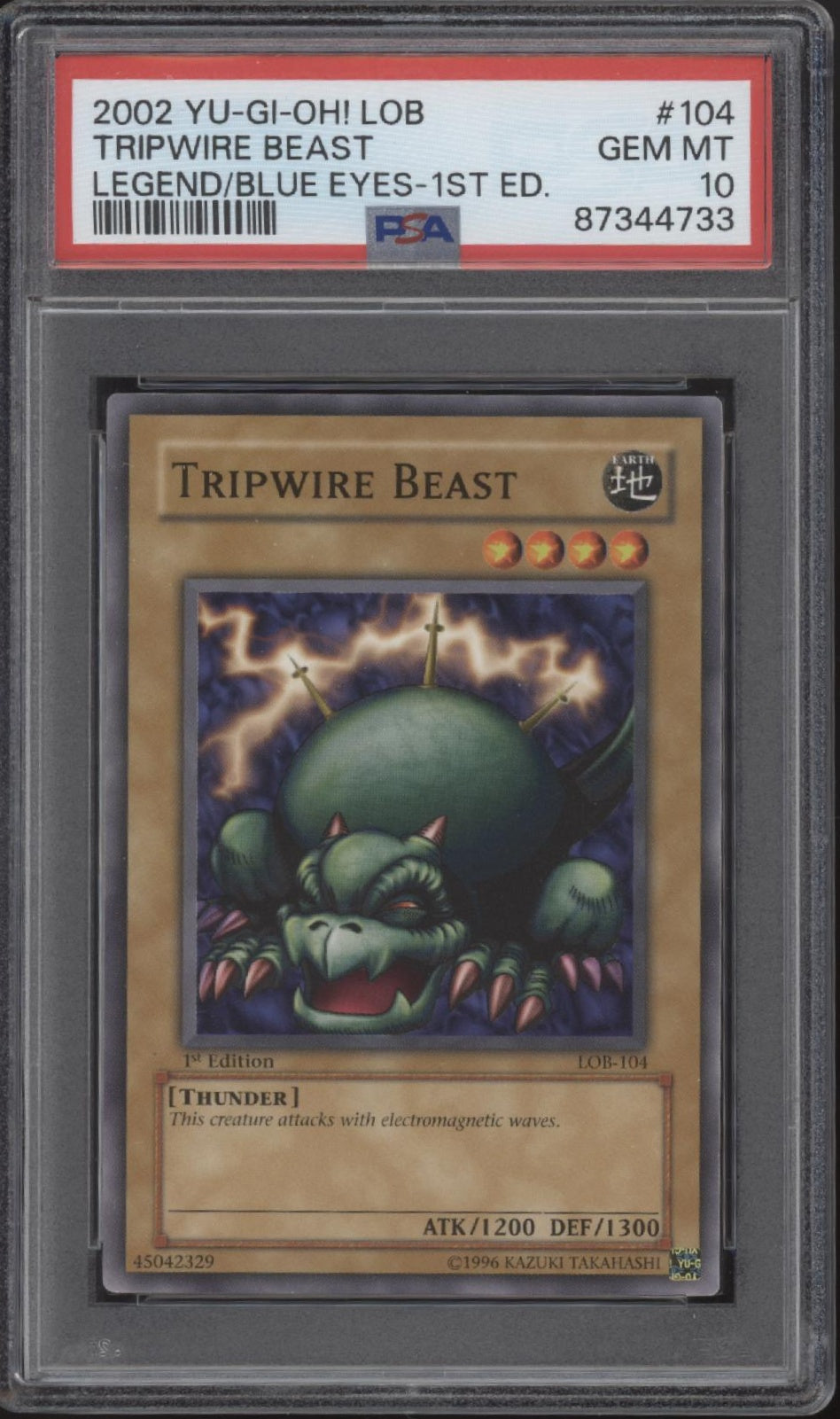 Tripwire Beast Yu-Gi-Oh! LOB 1st Edition #104 PSA 10
