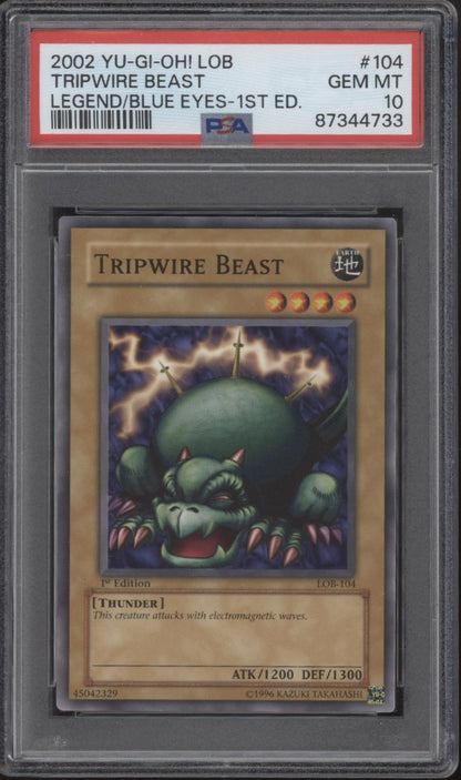 Tripwire Beast Yu-Gi-Oh! LOB 1st Edition #104 PSA 10
