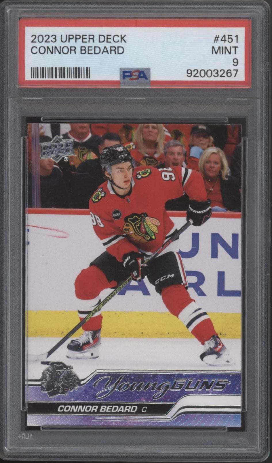 Connor Bedard 2023-24 Upper Deck Series 2 Young Guns RC #451 PSA 9、Collector Store LLC、kayou
