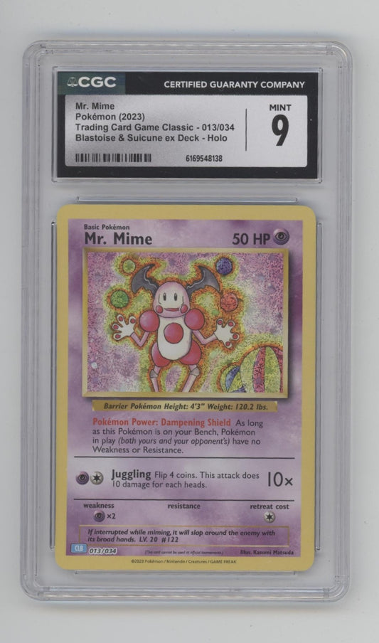 Mr. Mime Pokemon Blastoise & Suicune ex Deck Holo #013 CGC 9