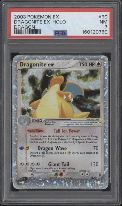 Dragonite ex Pokemon EX Dragon Holo #90 PSA 7