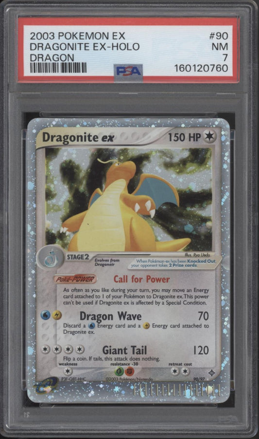 Dragonite ex Pokemon EX Dragon Holo #90 PSA 7
