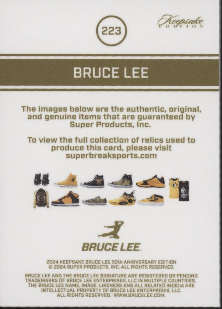 Bruce Lee 2024 Keepsake Edition Authentic Relic 1/1 #223、Collector Store LLC、kayou