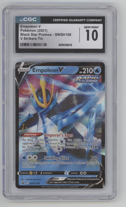Empoleon V Pokemon V Strikers Tin Promo #SWSH108 CGC 10