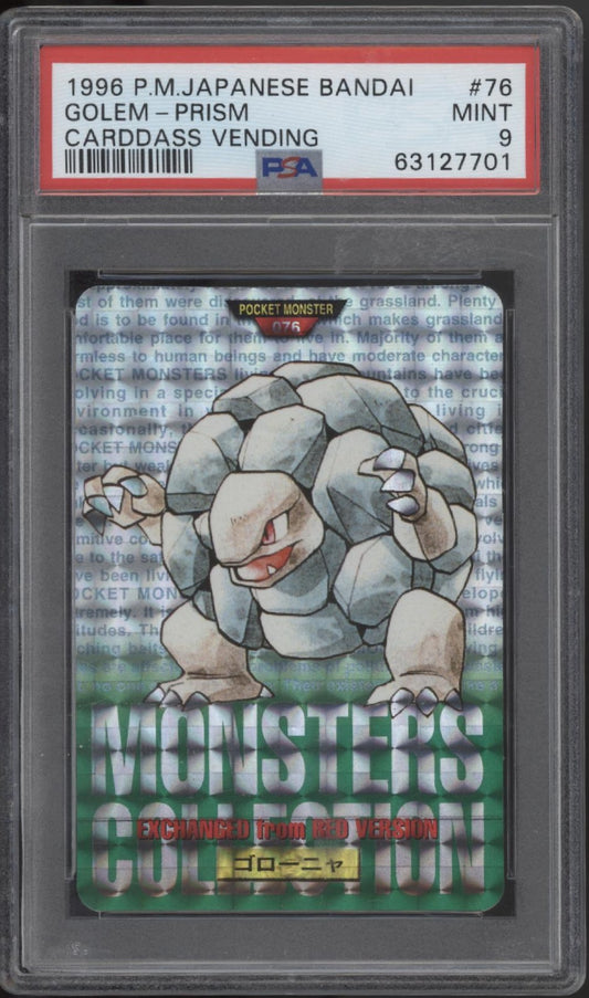 Golem Pokemon Carddass Vending #76 PSA 9