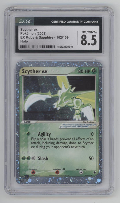 Scyther ex Pokemon EX Ruby & Sapphire Holo #102 CGC 8.5