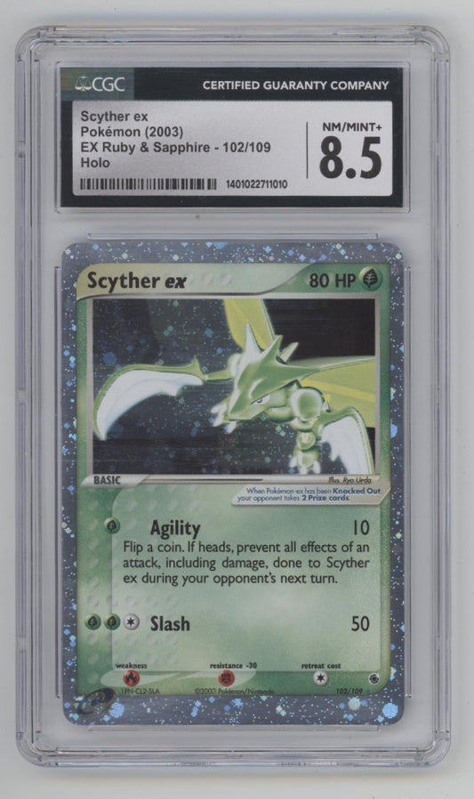 Scyther ex Pokemon EX Ruby & Sapphire Holo #102 CGC 8.5