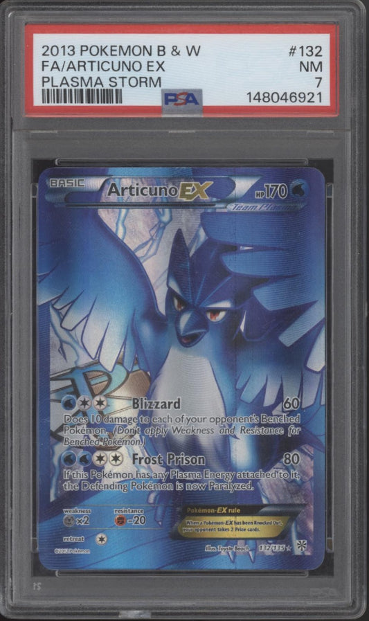 Articuno ex Pokemon Plasma Storm Full Art #132 PSA 7