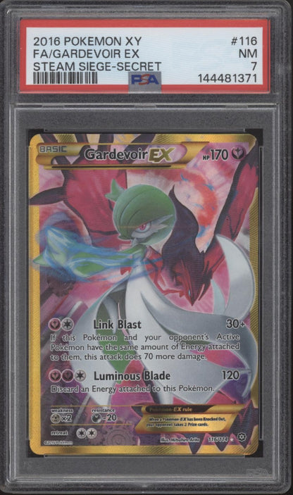 Gardevoir ex Pokemon Steam Siege Secret Full Art #116 PSA 7