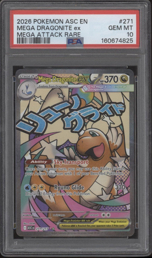 Mega Dragonite ex Pokemon Ascended Heroes Mega Attack Rare #271 PSA 10 #3