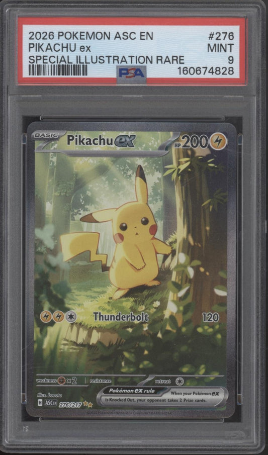 Pikachu ex Pokemon Ascended Heroes Special Illustration Rare #276 PSA 9 #2