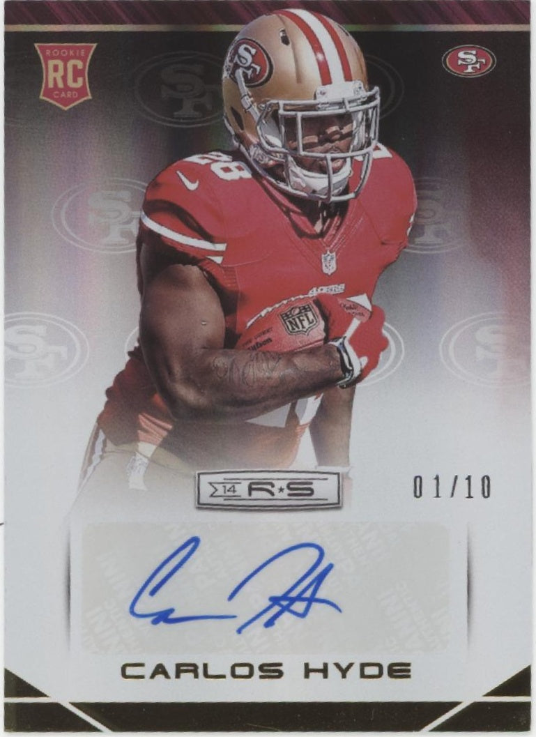 Carlos Hyde 2014 Panini Rookies & Stars RC Auto 01/10 #118