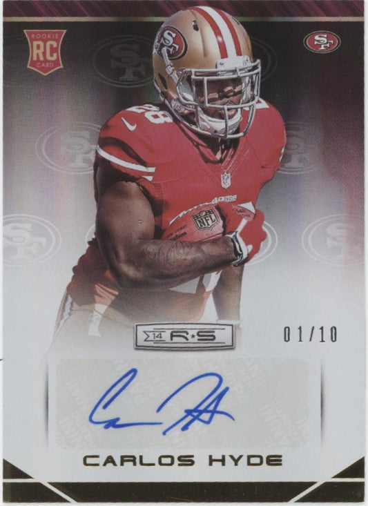 Carlos Hyde 2014 Panini Rookies & Stars RC Auto 01/10 #118