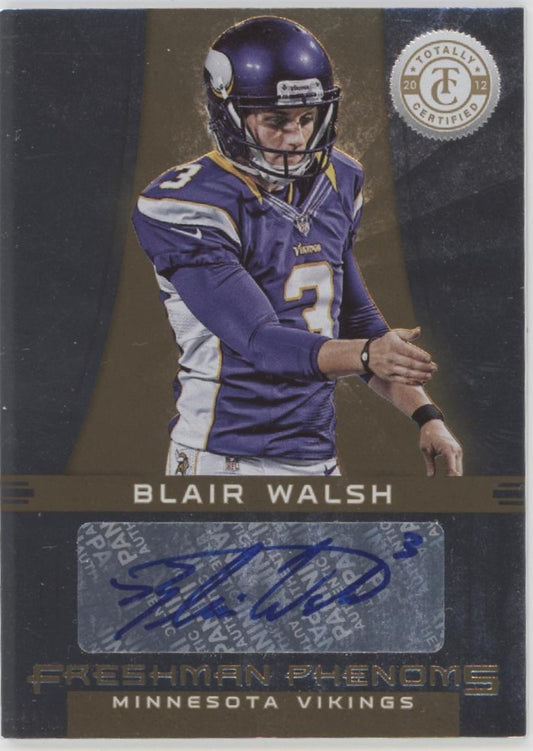 Blair Walsh 2012 Panini Totally Certified Freshman Phenoms  Auto 03/25 #110