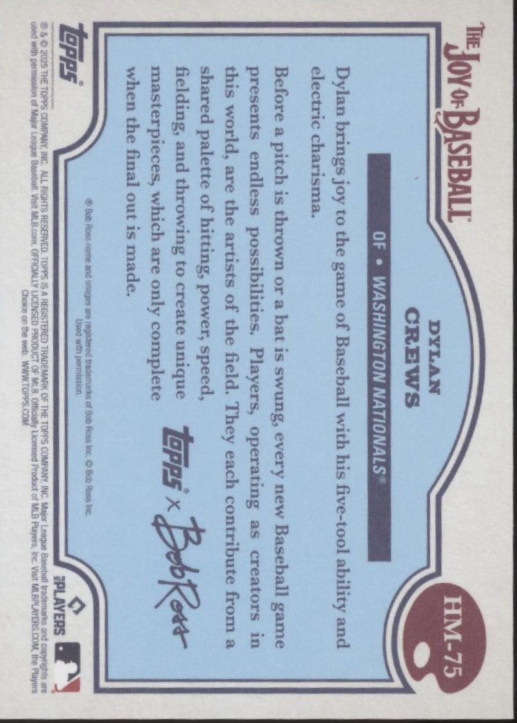 Dylan Crews 2025 Topps x Bob Ross The Joy of Baseball RC #HM-75、Collector Store LLC、kayou