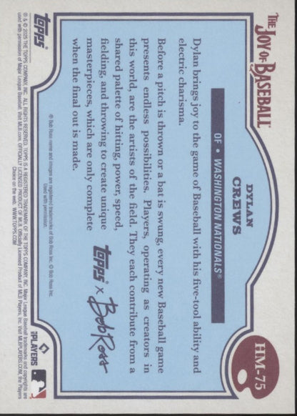 Dylan Crews 2025 Topps x Bob Ross The Joy of Baseball RC #HM-75