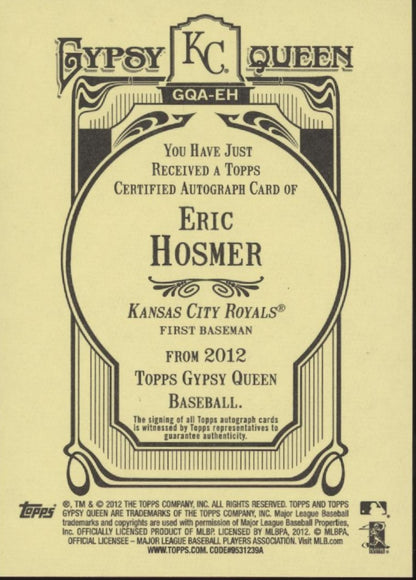 Eric Hosmer 2012 Topps Gypsy Queen Auto #GQA-EH