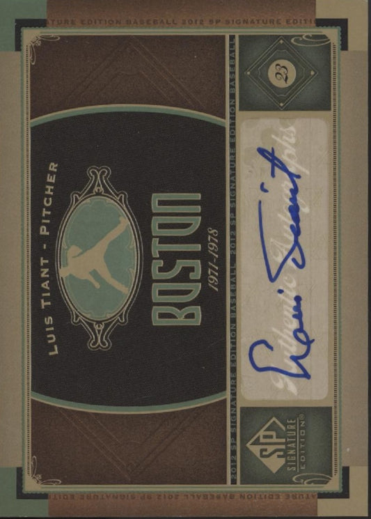 Luis Tiant 2012 Upper Deck SP Signature Edition Auto #5