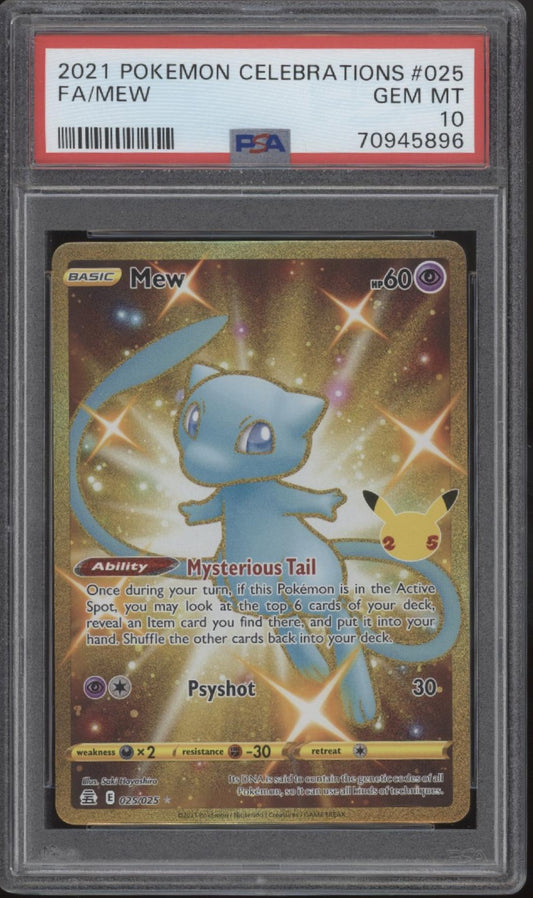 Mew Pokemon Celebrations Full Art #025 PSA 10