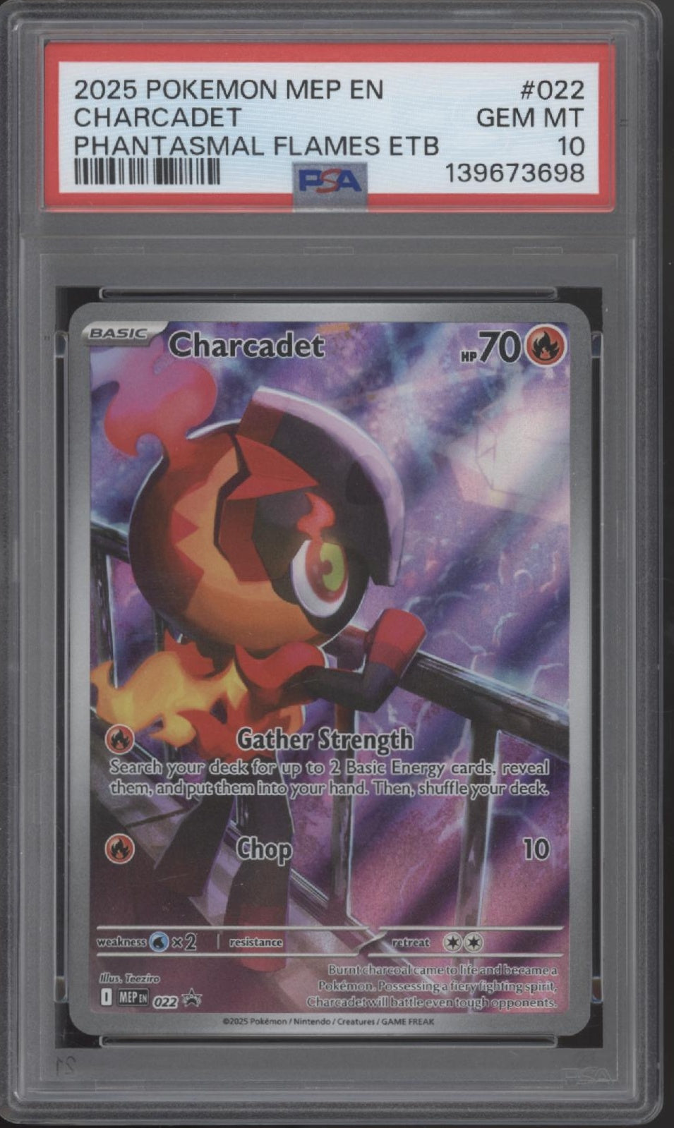 Charcadet Pokemon Phantasmal Flames Elite Trainer Box #022 PSA 10、Collector Store LLC Gaming、kayou